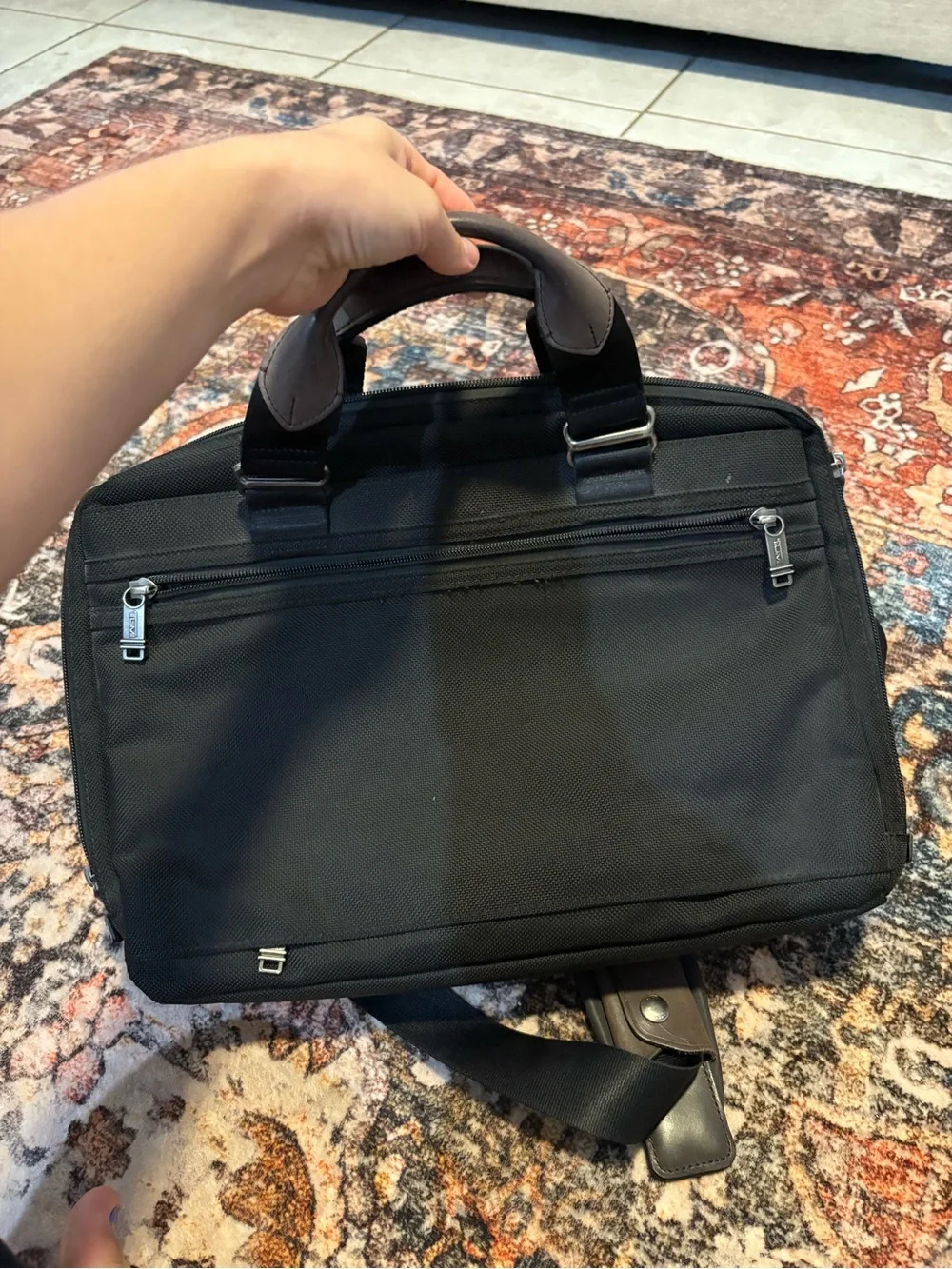 TUMI ALPHA BRAVO BLACK Black Men's Multi-Pocket Messenger Bag